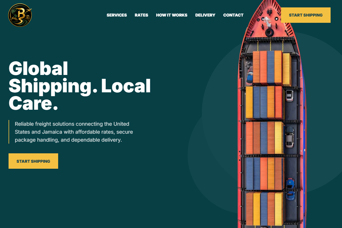 Bondline Logistics website homepage